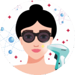 Laser facial treatment icon